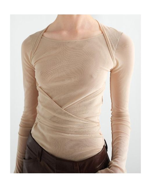 Lemaire White Ballerina Wrap Top