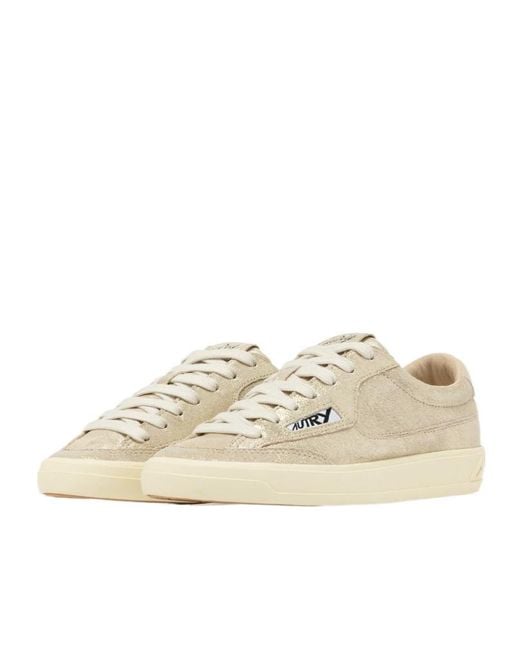 Autry Natural Windscape Laminated Low-Top Sneakers