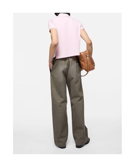 Acne Pink Logo-Embroidered Polo Shirt