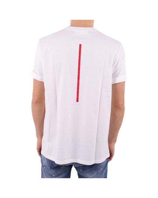 Neil Barrett White Printed T-Shirt for men