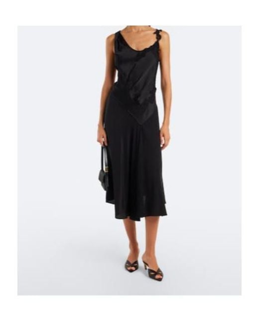 Victoria Beckham Black Harlow Mask Satin Mules