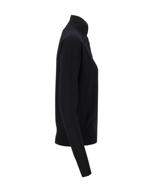 Barena Black Stand-Up Collar Knitwear