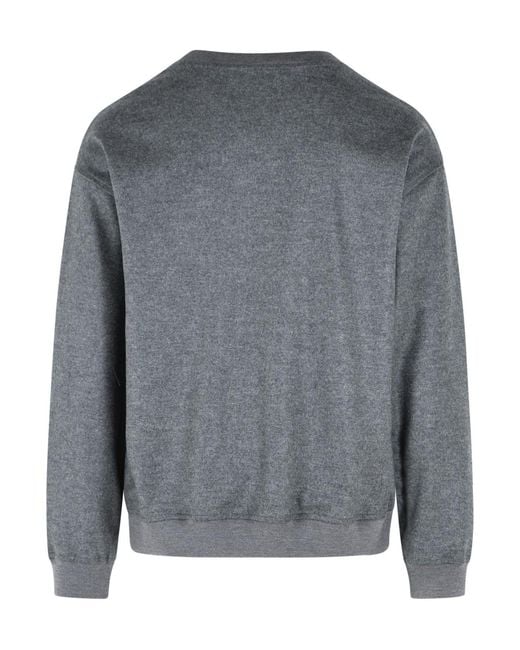 Jil Sander Gray Crew-Neck Sweatshirt for men