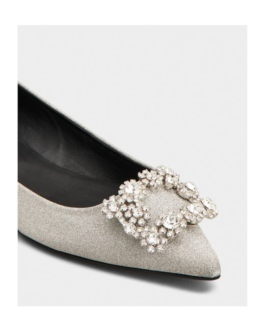 Roger Vivier White Logo Ballet Shoes