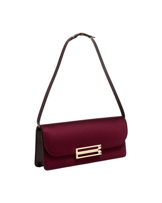 Victoria Beckham Purple Dorian East-West Clutch Bag