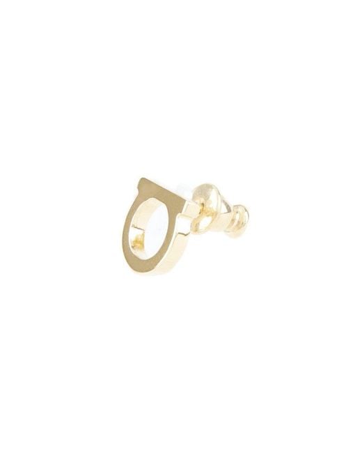 Ferragamo Metallic Ferragamo Gancini Stud Earrings