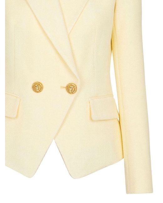 Balmain Metallic Structured Double-Button Jacket