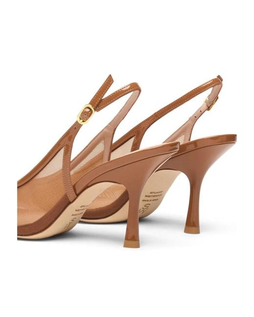 Stuart Weitzman Natural Bareitall Slingback 85