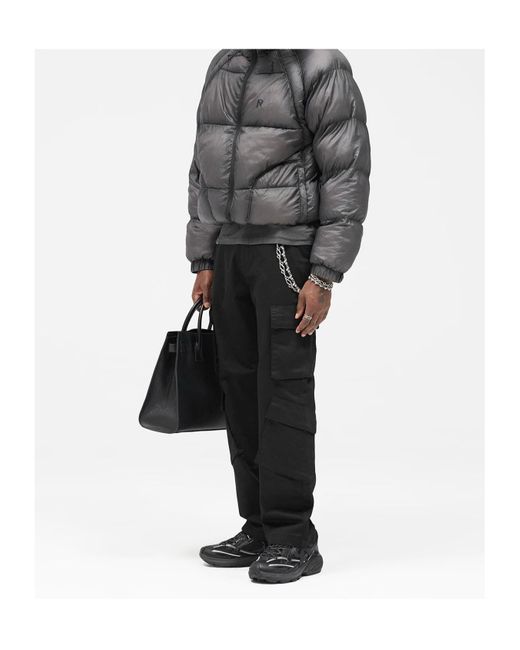 Represent Gray Hooded Down Jacket for men