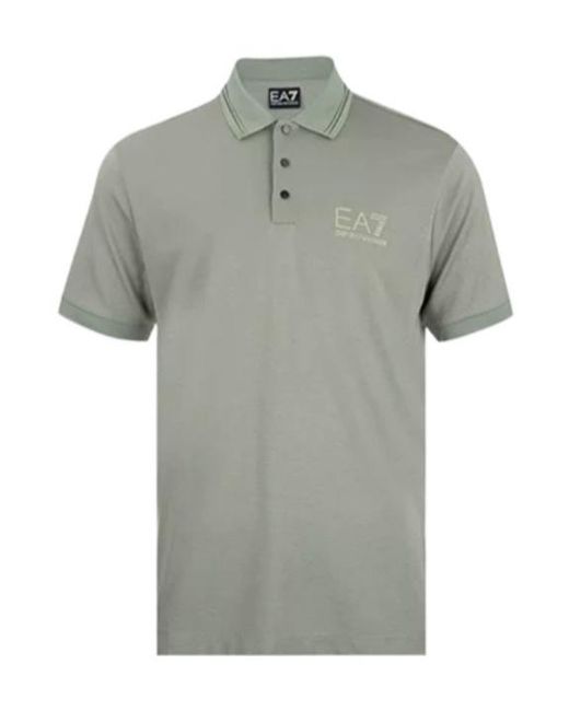 Emporio Armani Gray Short-Sleeved Polo Shirt for men