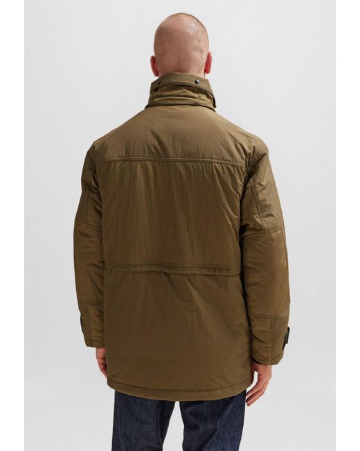 Boss Green Hooded Casual Jacket for men