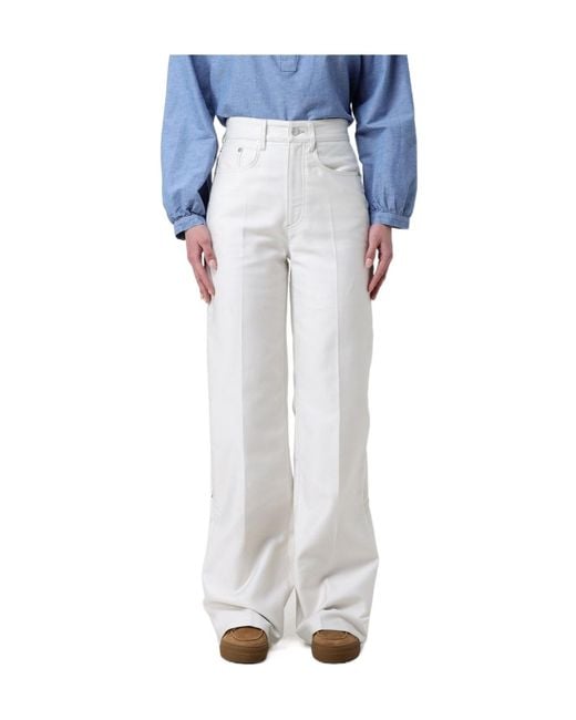 A.P.C. Blue High-Rise Straight-Leg Jeans