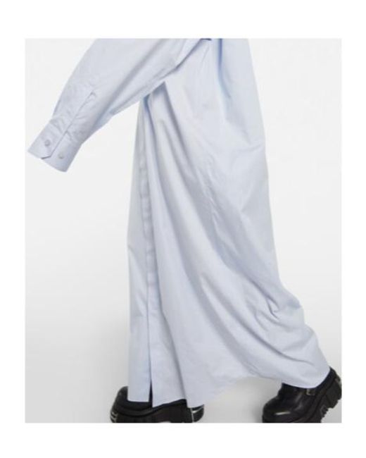 Vetements Blue Deconstructed Cotton Shirt Dress