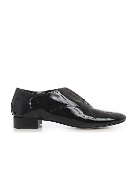Repetto Black Lacquered Leather Flats