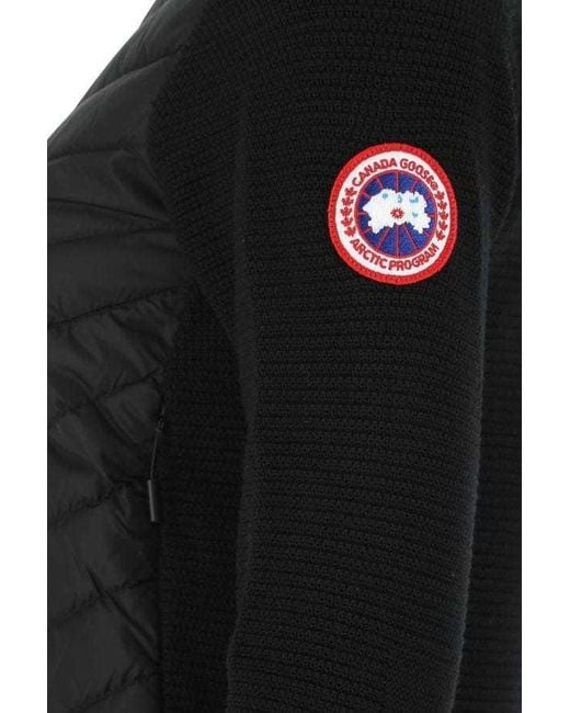 Canada Goose Black Hybridge Panelled High-Neck Jacket