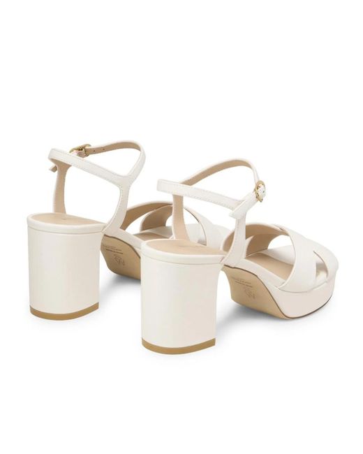 Stuart Weitzman White Dayna Platform 80