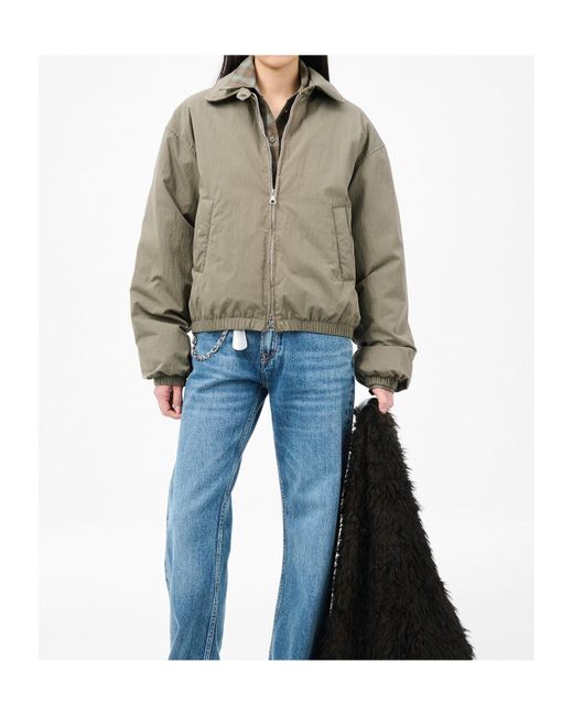 Our Legacy Blue Cropped Avenue Puffer Jacket