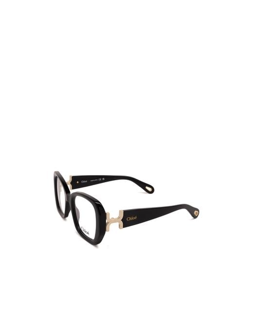 Chloé Black Chloé Eyewear Rectangular Frame Glasses
