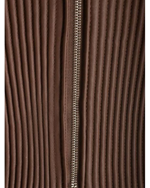 Amiri Brown Strapless Leather Busiter Top