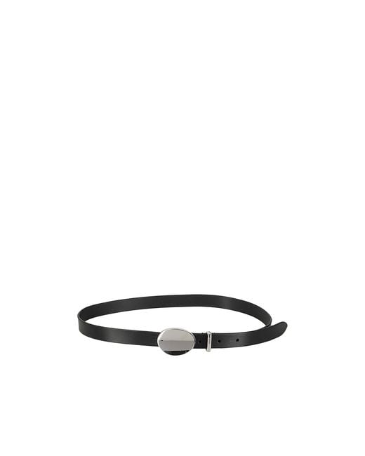 Isabel Marant White Metallic Finish Buckled Belt