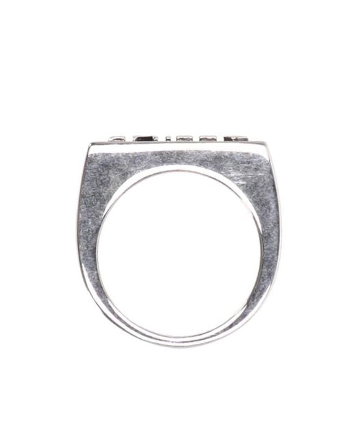Céline White Monochroms Stamp Ring for men