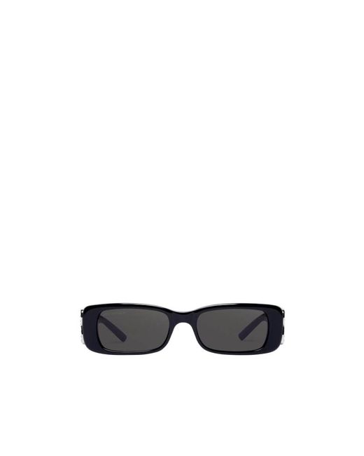 Balenciaga White Eyewear Rectangle Framed Sunglasses