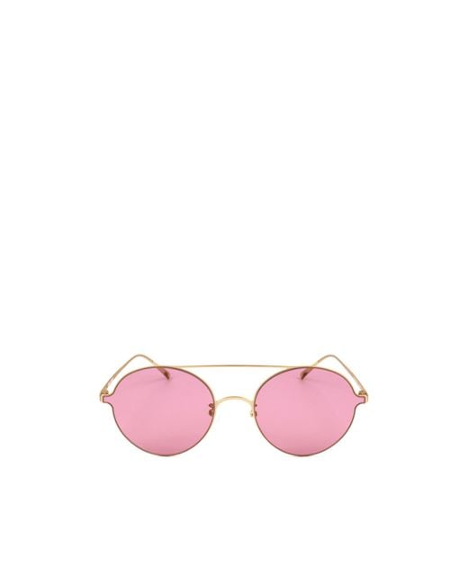Zadig & Voltaire Pink Round Frame Sunglasses