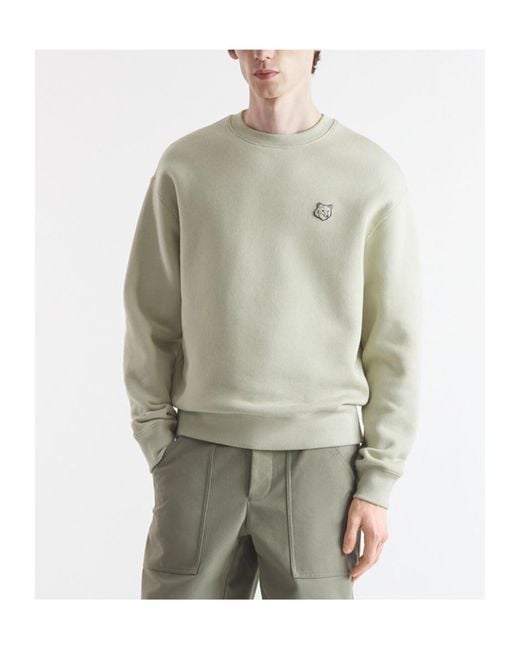 Maison Kitsuné Multicolor Maison Kitsuné Bold Fox Head Patch Crewneck Sweatshirt for men