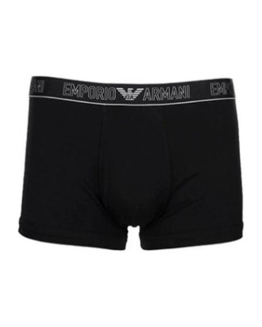 Emporio Armani Black Logo Boxer Briefs for men