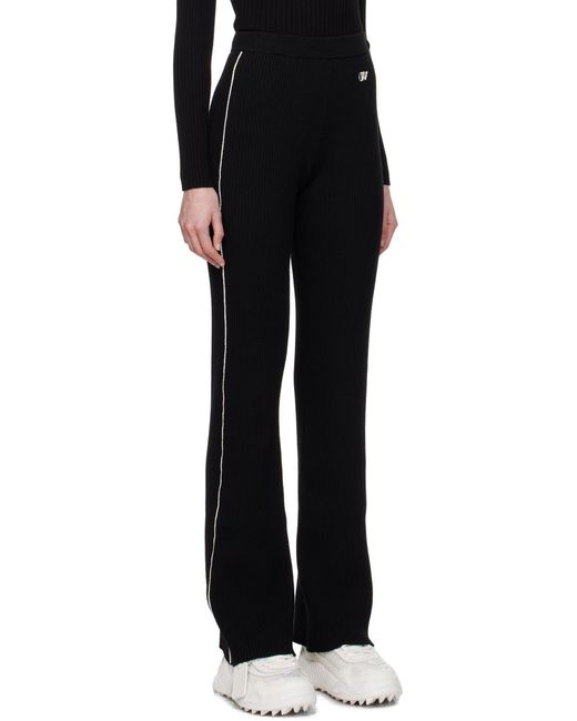 Off-White c/o Virgil Abloh Black High Waist Pleated Knitted Joggers