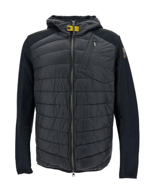 Parajumpers Blue Nolan Padded And Spliced Down Jacket for men