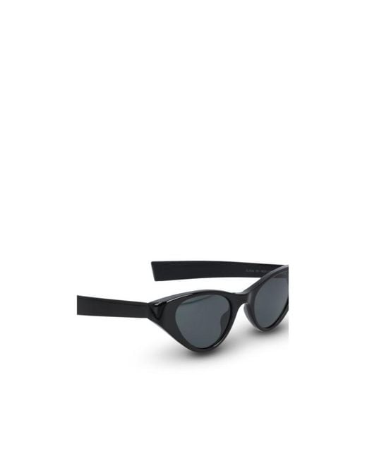 Saint Laurent White Eyewear Triangle Frame Sunglasses