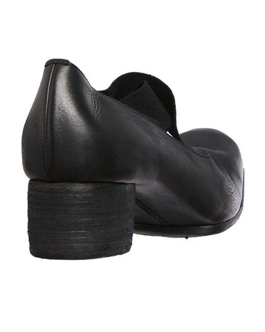 Uma Wang Black Ballerina Square Toe Elasticated Pumps