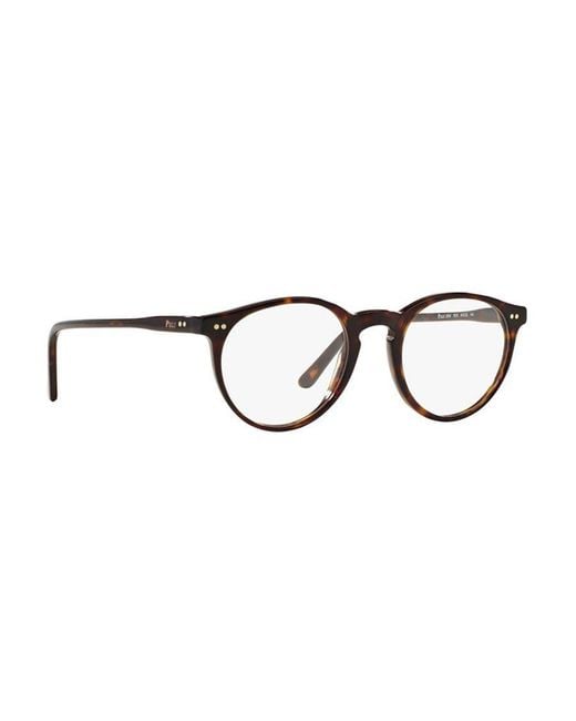 Polo Ralph Lauren Metallic Eyewear Round Frame Glasses for men