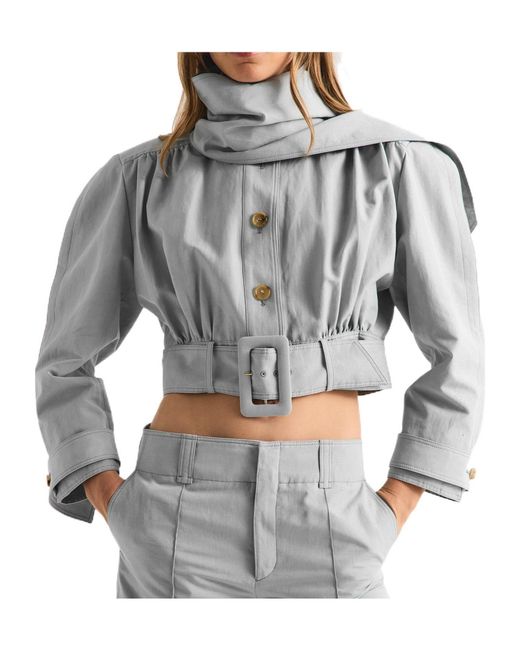 Chloé Gray Leather Jacket