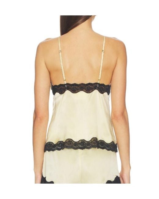 ROTATE BIRGER CHRISTENSEN Natural Lace-Trim Camisole Top