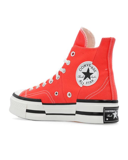 Converse Red Chuck 70 Plus Canvas Sneakers