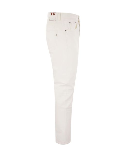 Dondup White Dian Carrot Fit Jeans for men