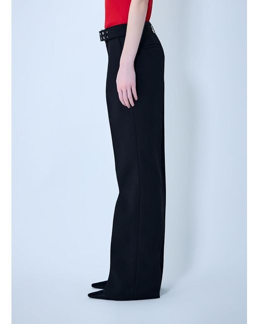 Ganni Black Belted Trousers