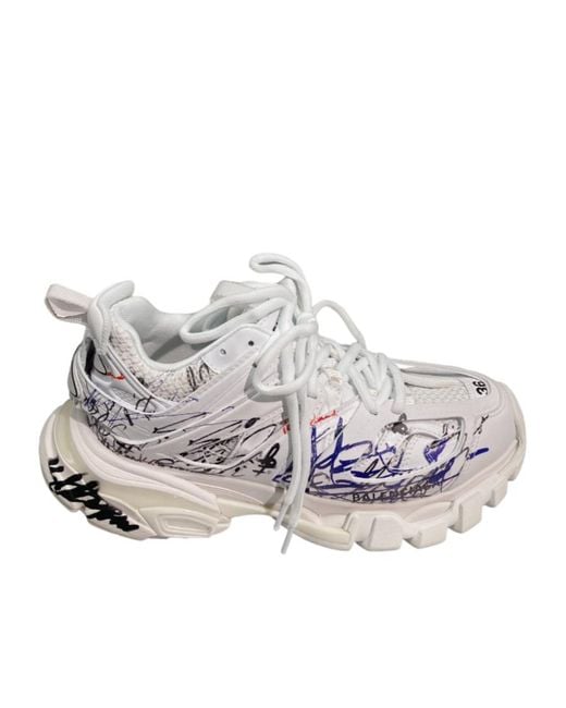 Balenciaga Gray Track Autographe Lace-Up Sneakers
