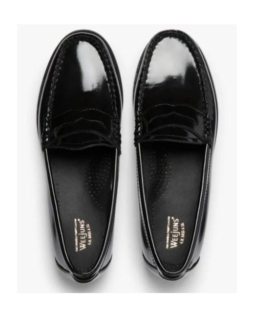 G.H.BASS Black Easy Weejuns Larson Loafers