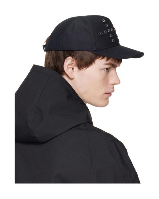 HELIOT EMIL Black Kynee Baseball Cap for men