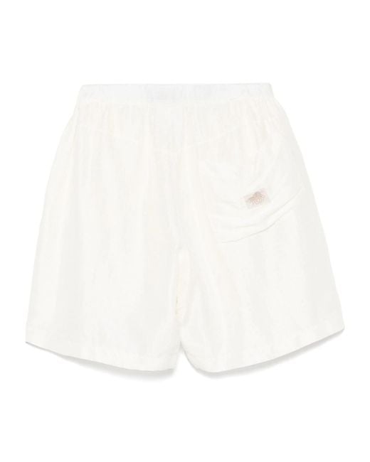 RANRA White Jacquard Pattern Shorts for men