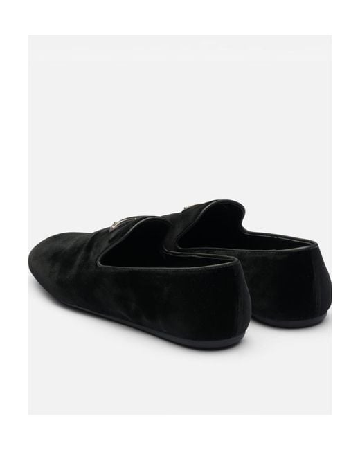 Prada Black Velvet Slip-On Shoes for men