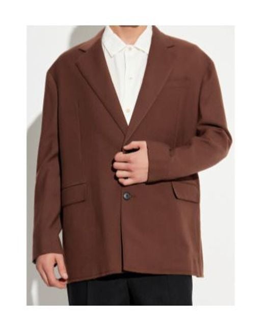 Lanvin Brown Single-Breasted Blazer for men