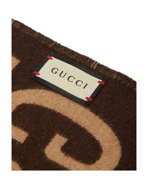 Gucci Natural Gg Jacquard Scarf