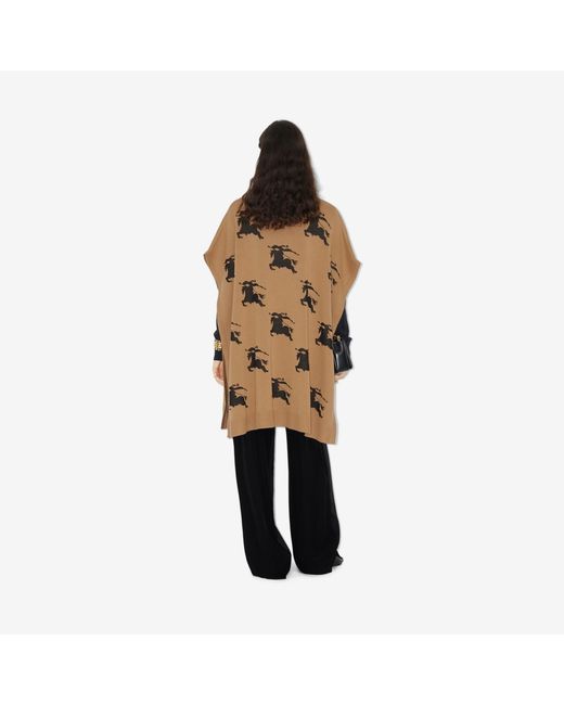 Burberry Natural Logo Motif Embroidered Zipped Cape Jacket