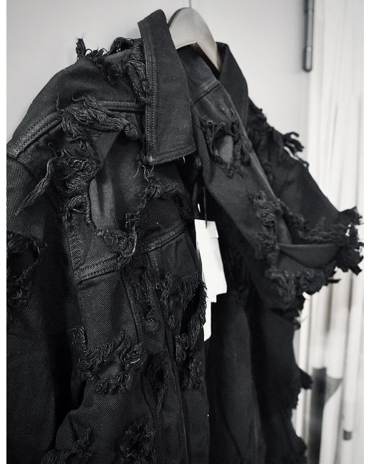 Rick Owens Black Layered Detailed Jacket for men