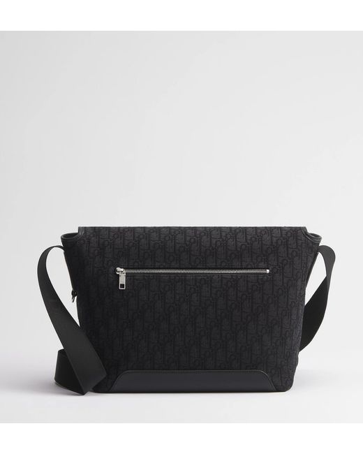 Dior Black Medium Jett Messenger Bag With Flap for men