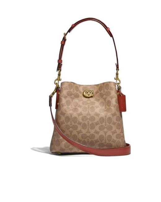 COACH Brown Willow Bucket Bag